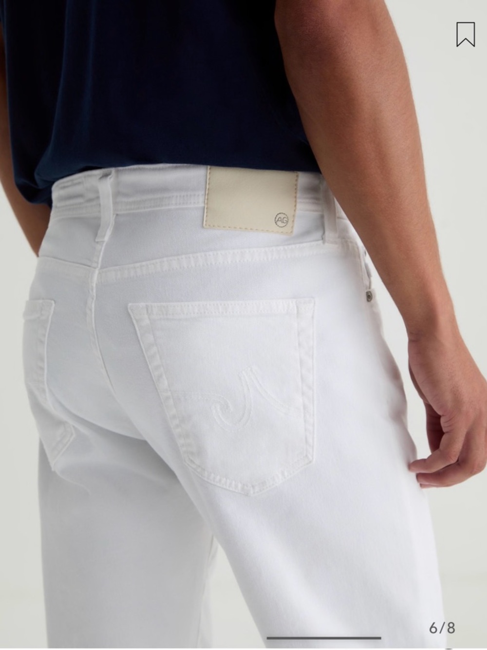 AG Tellis Jeans Modern Slim Fit, White, Size 31 - Picture 6 of 14